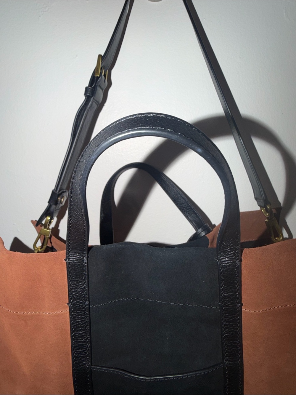 Fossil Carmen Leather & Suede Tote Bag - Picture 9 of 16